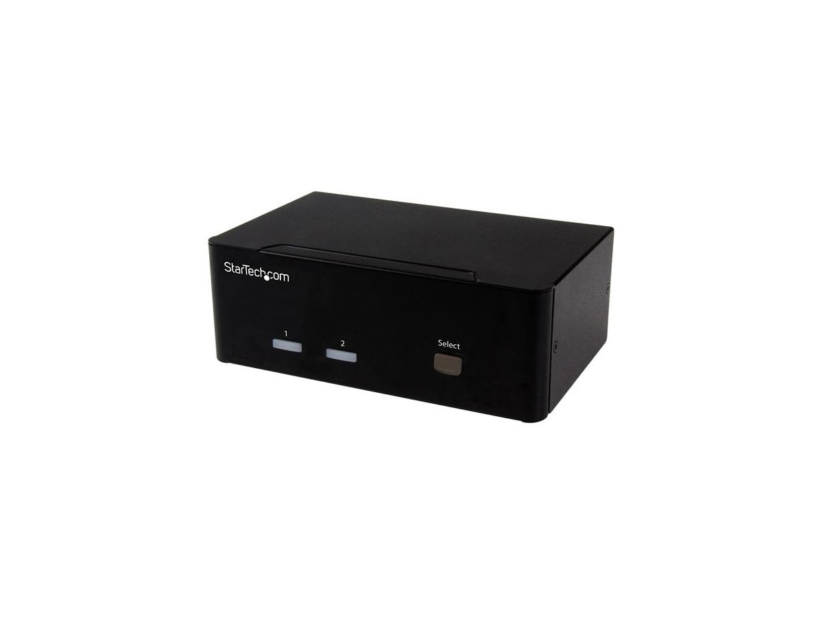 StarTech.com Switch KVM USB double VGA à 2 ports avec hub USB 2.0 à 2 ports