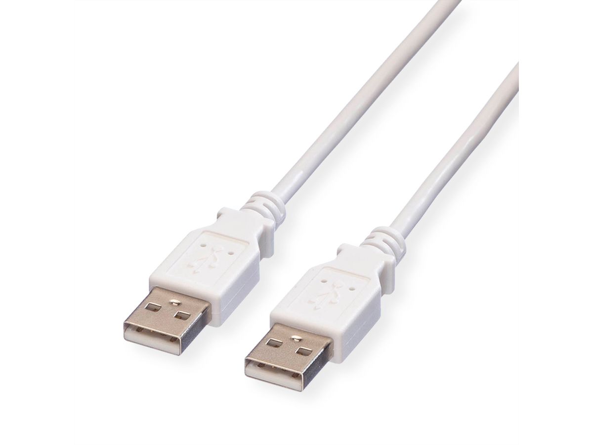 VALUE Câble USB 2.0 Type A-A, blanc, 1,8 m