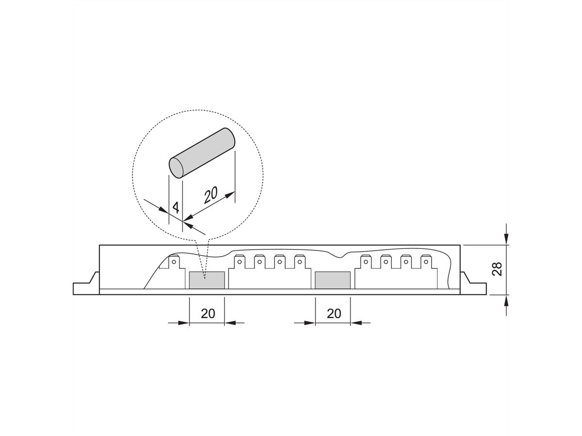 Bloc isolant SCHROFF pour barres conductrices 1 à 4 pôles
