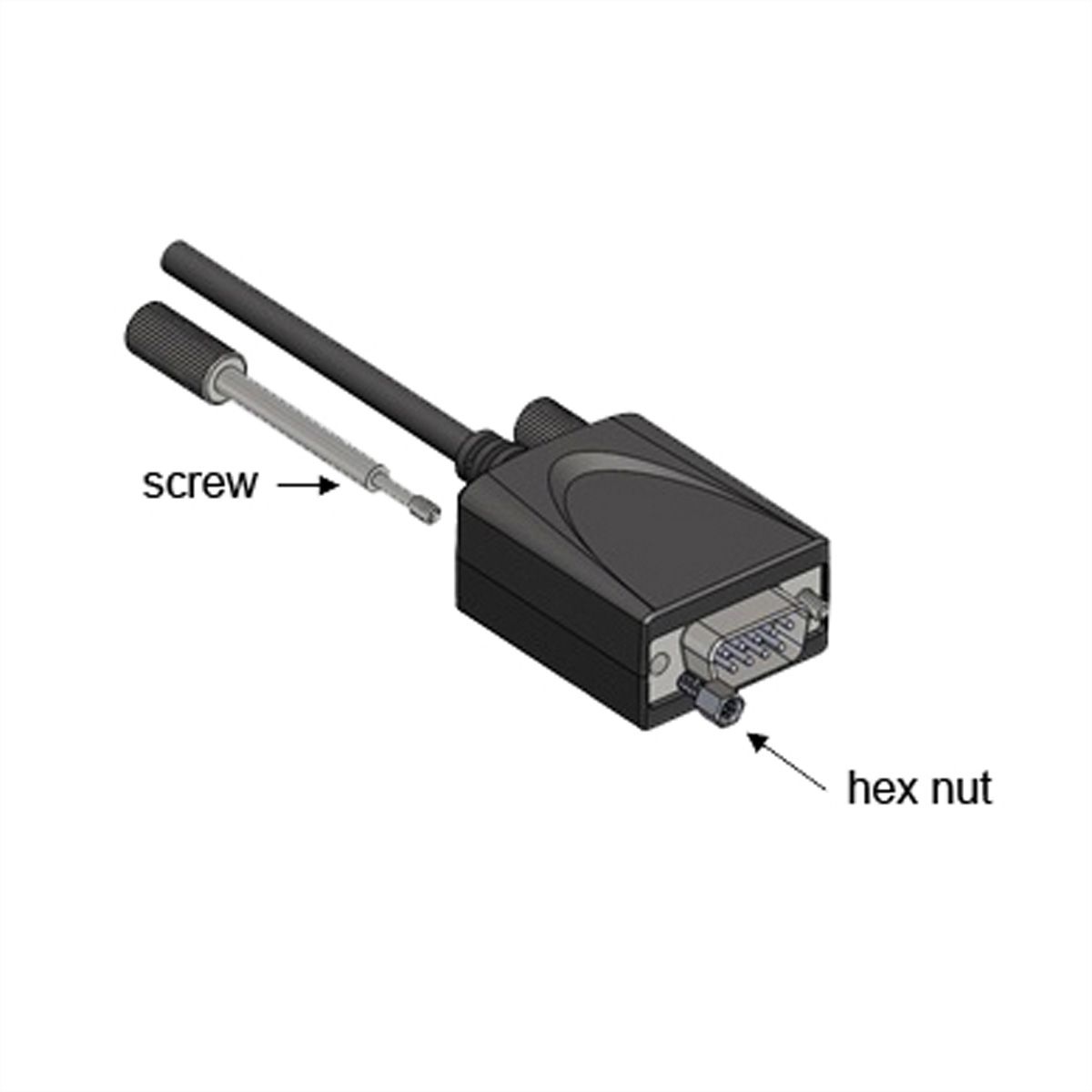 EXSYS EX-1346 Convertisseur de port USB 2.0 vers 1x série RS-422/485, câble, FDTI, noir, 1,8 m