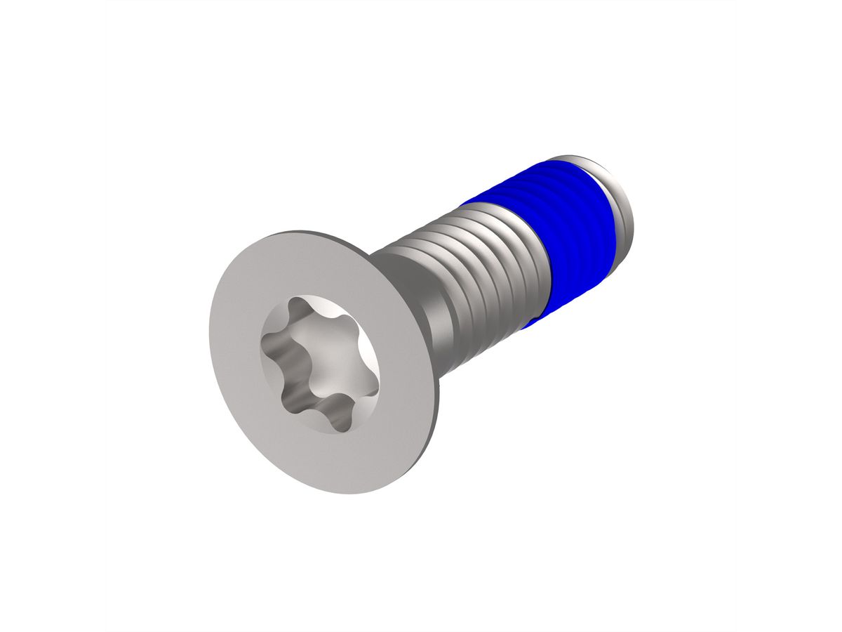 SCHROFF Pièces de montage pour composants robustes, vis à tête fraisée, Torx, avec composé de blocage de filets, M4 x 14