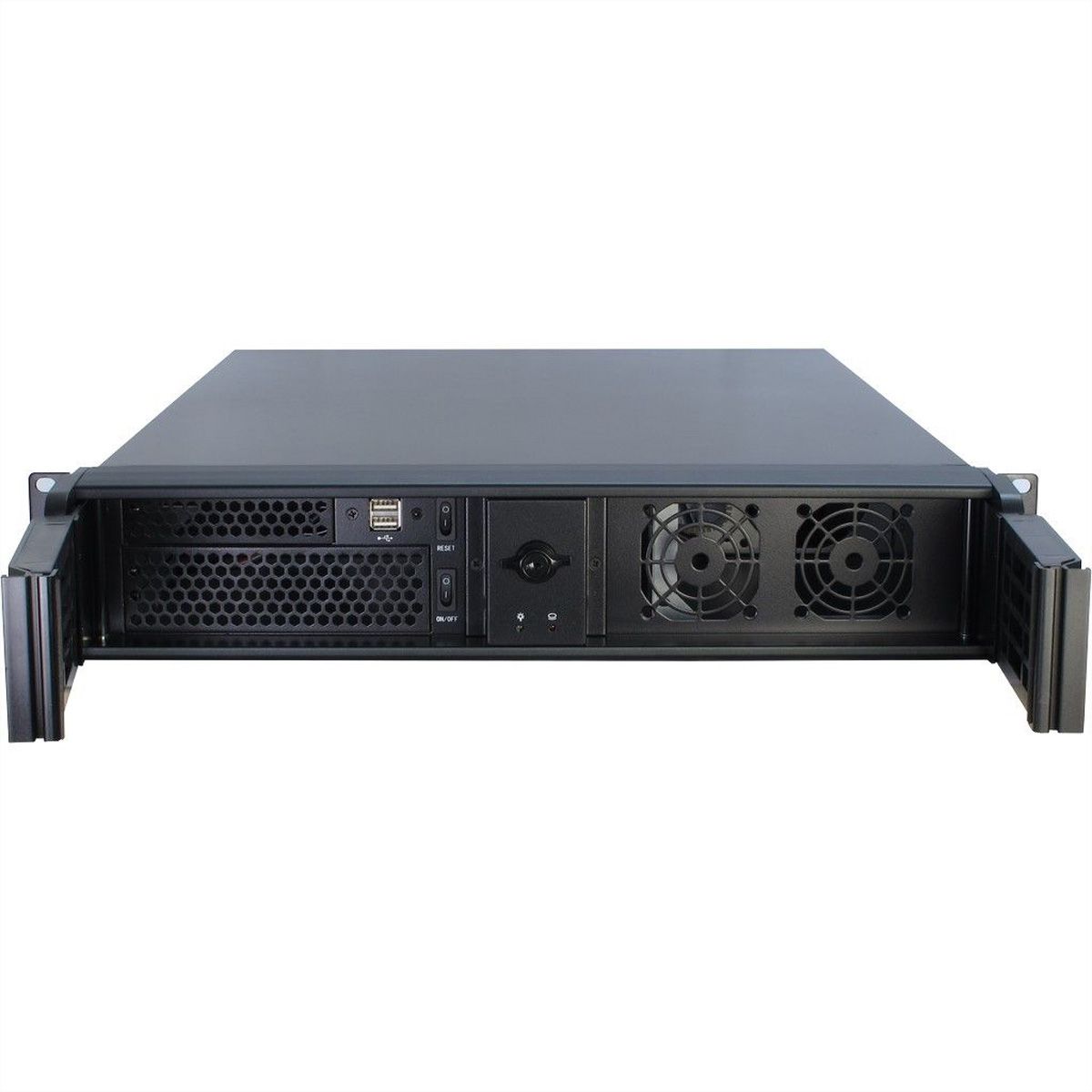 Boîtier industriel 19", 2U, long, IPC 2U 2098-SL, noir