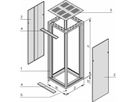 Armoire Eurorack SCHROFF sans portes, 38 U 1798H 600W 800D, RAL 7021