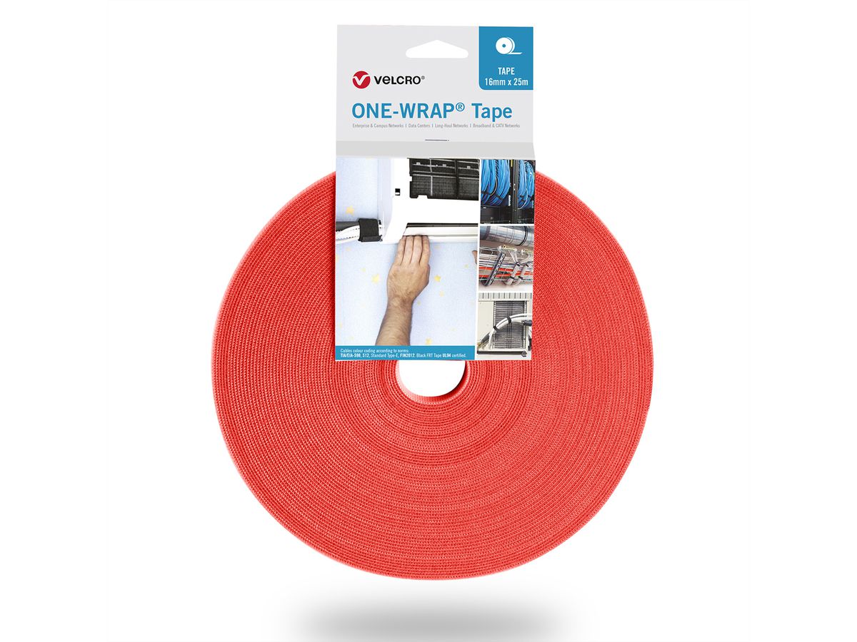 VELCRO® One Wrap® Bande 20 mm, orange, 25 m