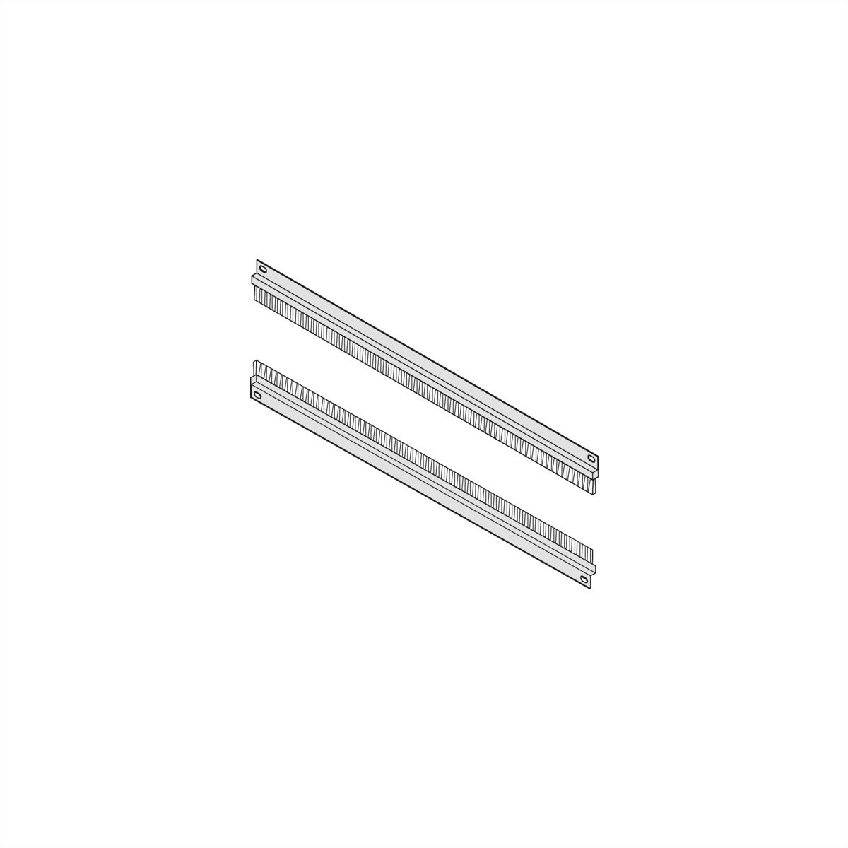 SCHROFF Canalisation de câbles 19" avec brosse, argent