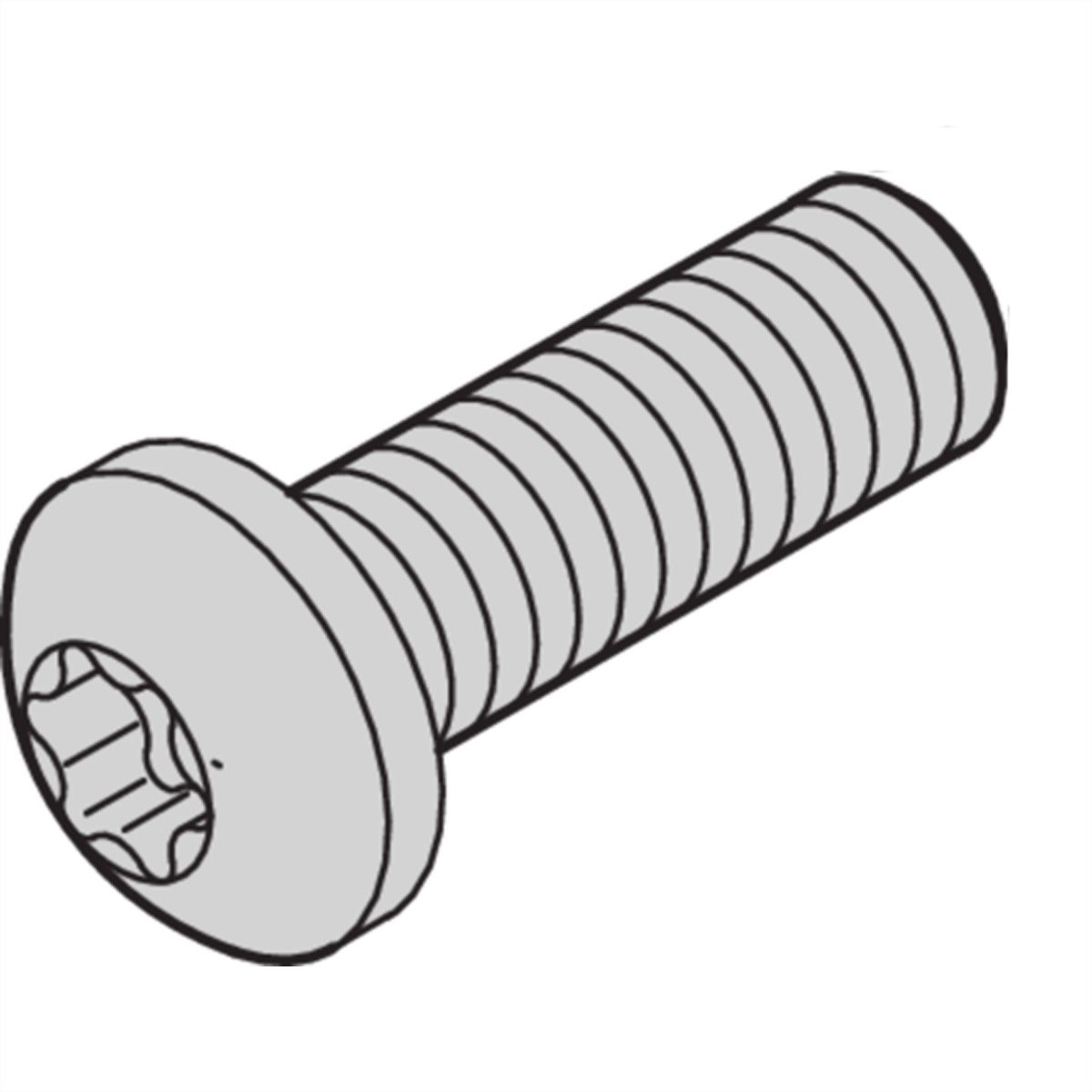 Vis à tête cylindrique de SCHROFF, Torx, fonction GND, acier zingué, M4 × 14 mm, 100 pièces