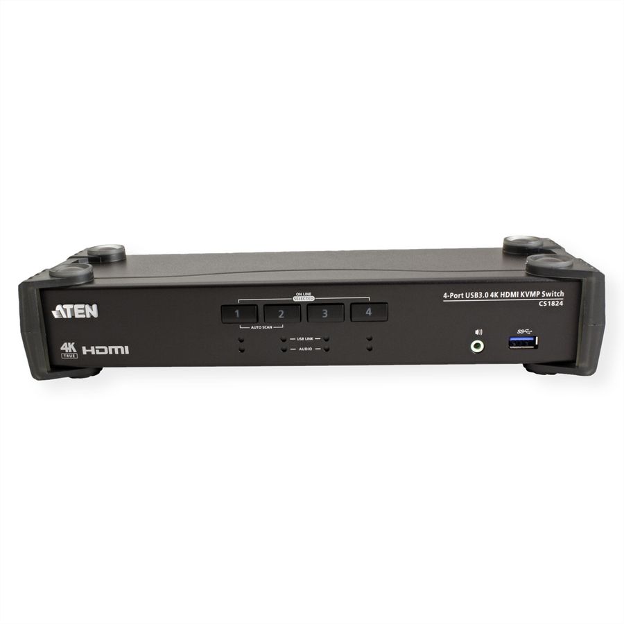 ATEN CS1824 Commutateur KVMP™ HDMI 4K 4 ports USB 3.0