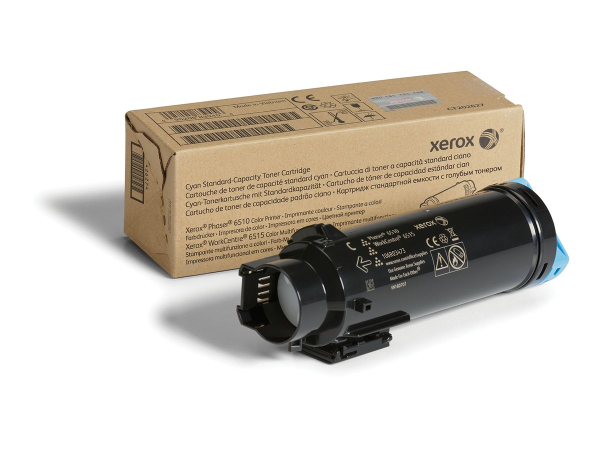 Xerox Cartouche de toner Cyan de Capacité standard Phaser® 6510, WorkCentre® 6515 (1000 pages) - 106R03473