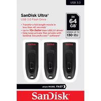 SanDisk Ultra lecteur USB flash 64 Go USB Type-A 3.0 Noir