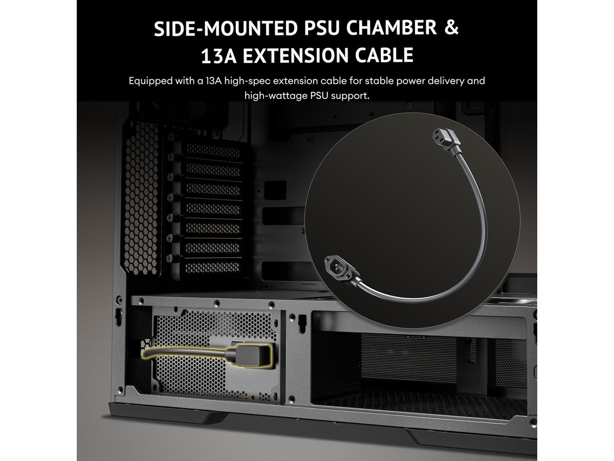 ANTEC Boîtier PC Constellation C6 Curve Air, format ATX Midi Tower, noir