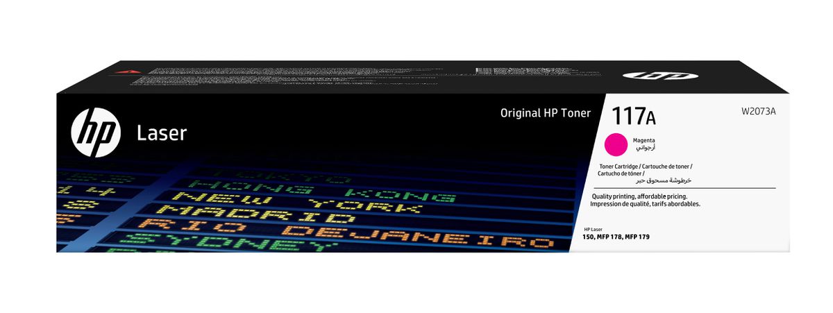 HP Cartouche de toner laser authentique 117A, magenta