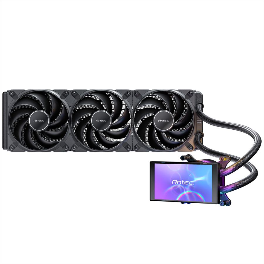 ANTEC Vortex VIEW 360 Refroidisseur liquide ARGB pour processeur, avec écran LCD rotatif, noir
