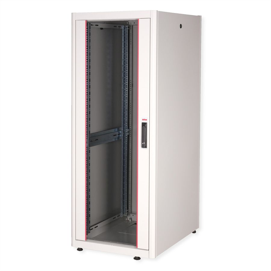ROLINE 19" Baie réseau Basic 32U, 600x800 LxP Porte verre gris
