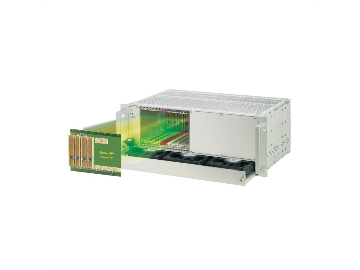 SCHROFF CPCI PlusIO System, Desktop, 4 U, 8 slots, 44 HP