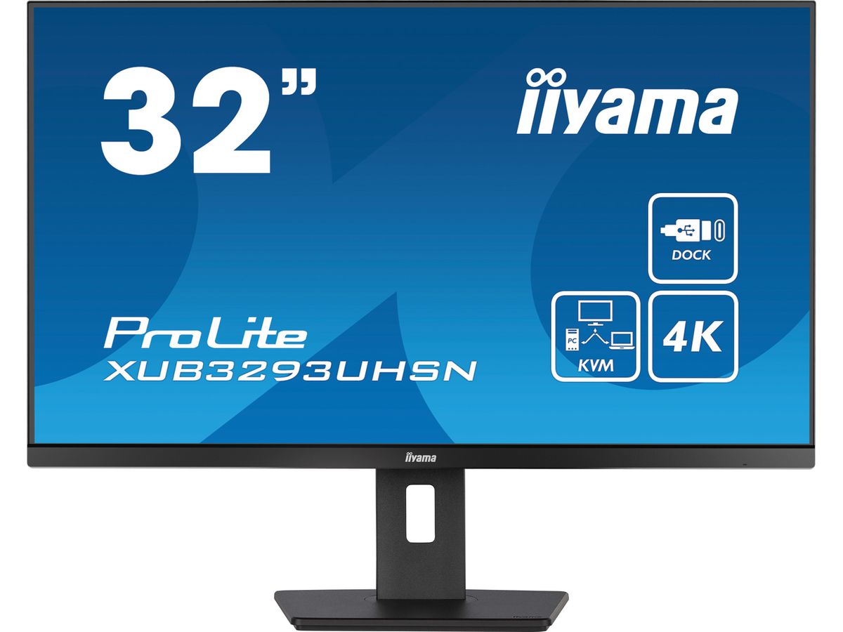 iiyama ProLite XUB3293UHSN-B5 écran plat de PC 80 cm (31.5") 3840 x 2160 pixels 4K Ultra HD LCD Noir