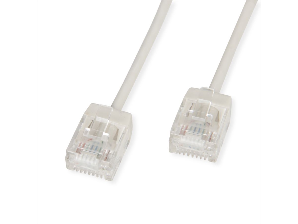 ROLINE Cordon Data Center UTP Cat.6A (Classe EA), LSOH, slim, pour chemins très courts, gris, 2 m