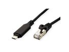 ROLINE Câble convertisseur USB 3.2 Gen 2 type C - Gigabit Ethernet, noir, 2 m