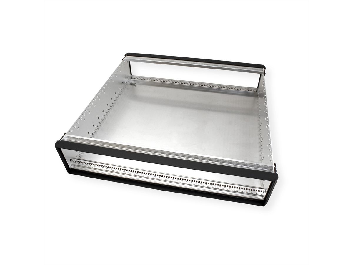 SCHROFF RatiopacPRO, coffret de bureau, blindage rétractable, garniture avant, 2 U, 84 HP, 435 mm