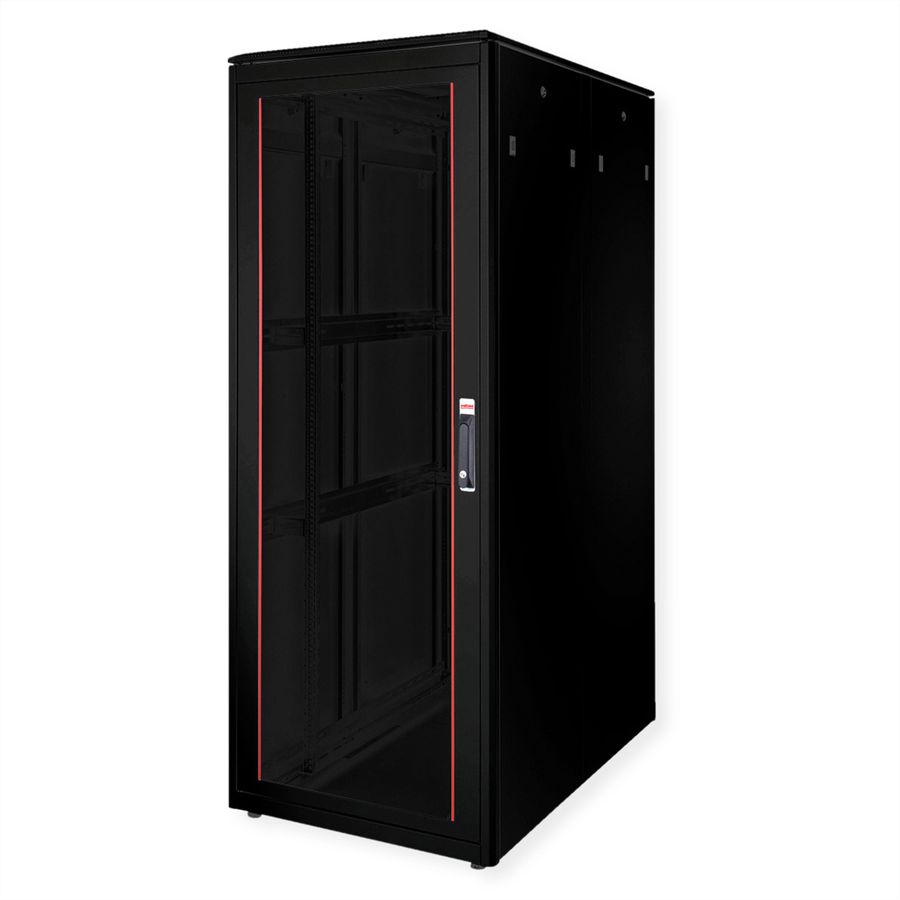 ROLINE 19" Baie réseau Pro 42U, 800x1200 LxP Porte verre noir