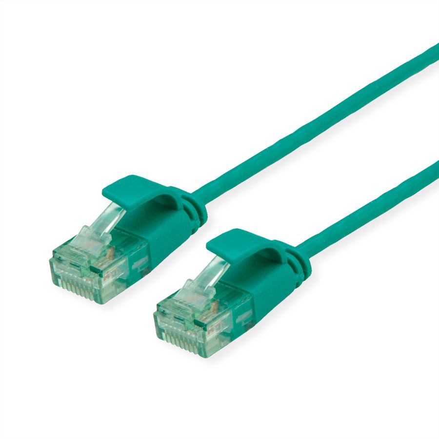 ROLINE RM Cordon Data Center UTP Cat.6A (Classe EA), slim, vert, 0,3 m