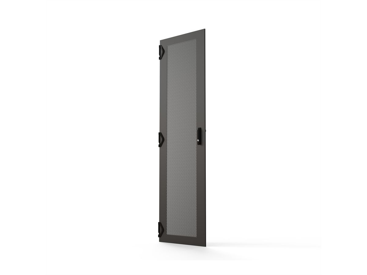 SCHROFF Varistar CP Porte en acier, perforée avec verrouillage 1 point, RAL 7021, 42 U, 2000H, 600W