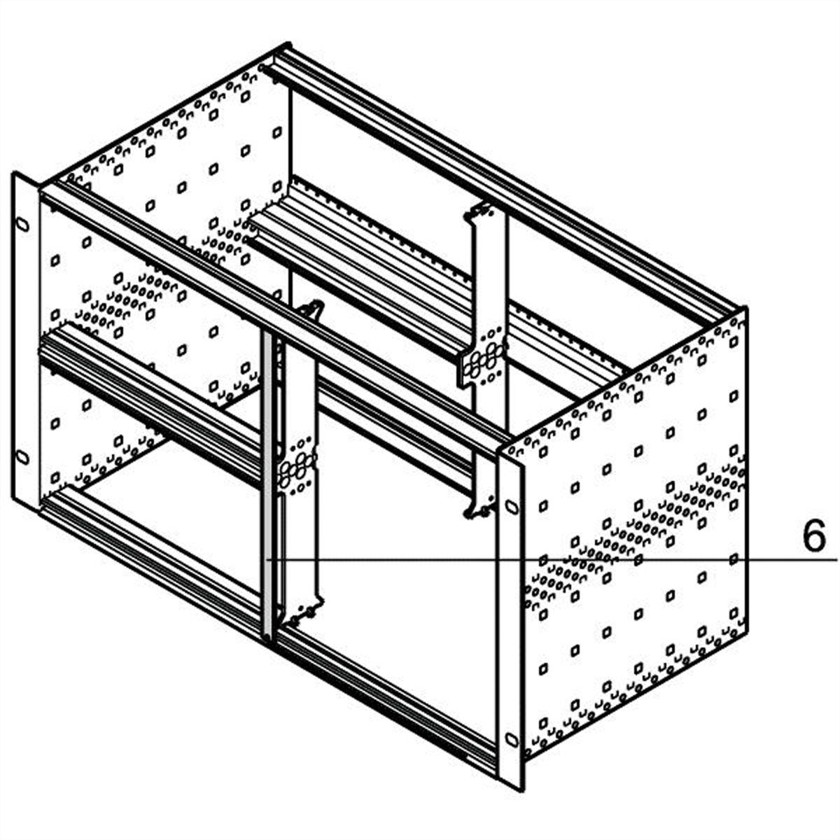 SCHROFF Face avant, Refrofit Shielding, 6 U, 2 HP, 2,5 mm, Al, anodisé, bords non traités