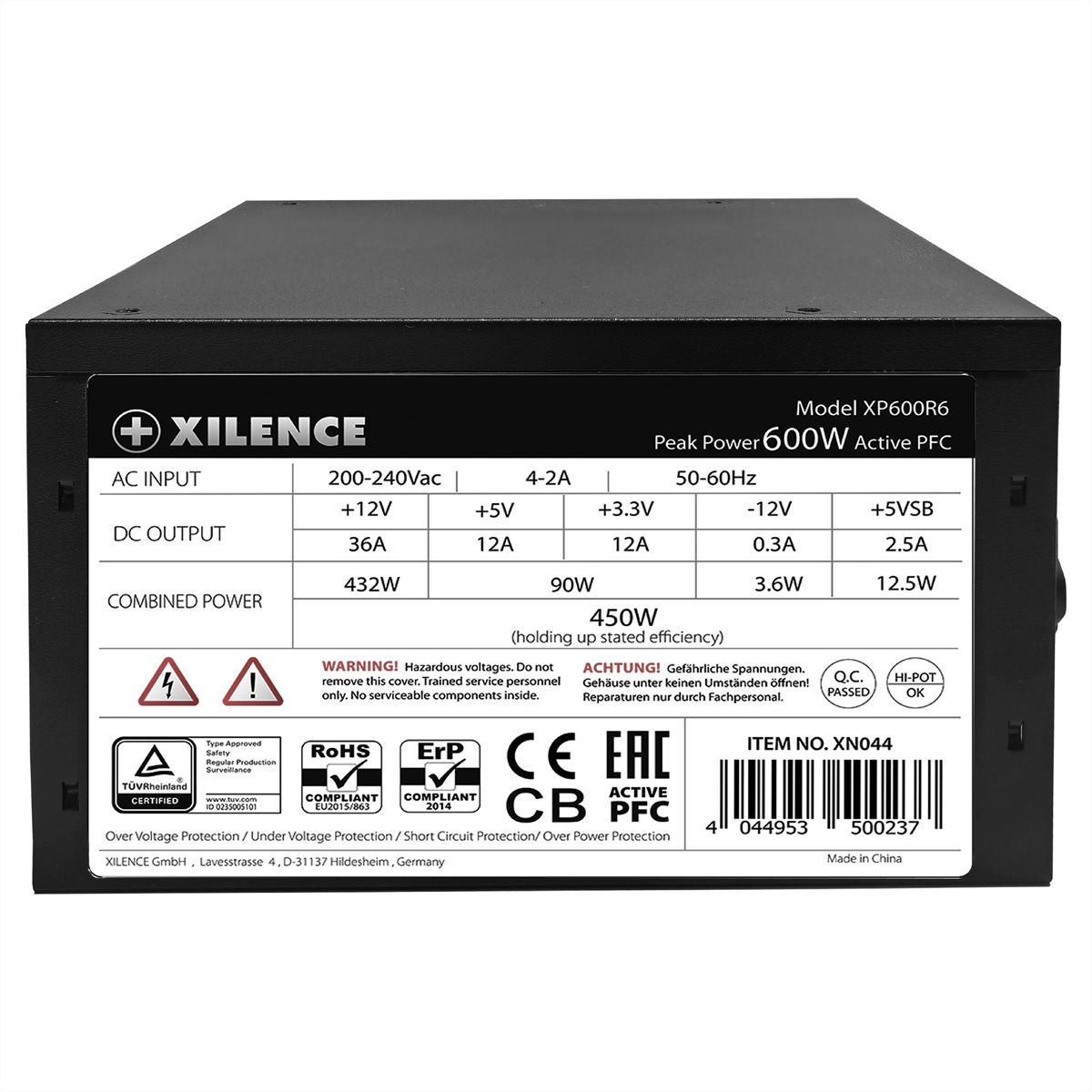 Xilence XP600R6 Alimentation PC, 600W Peak Power, ATX
