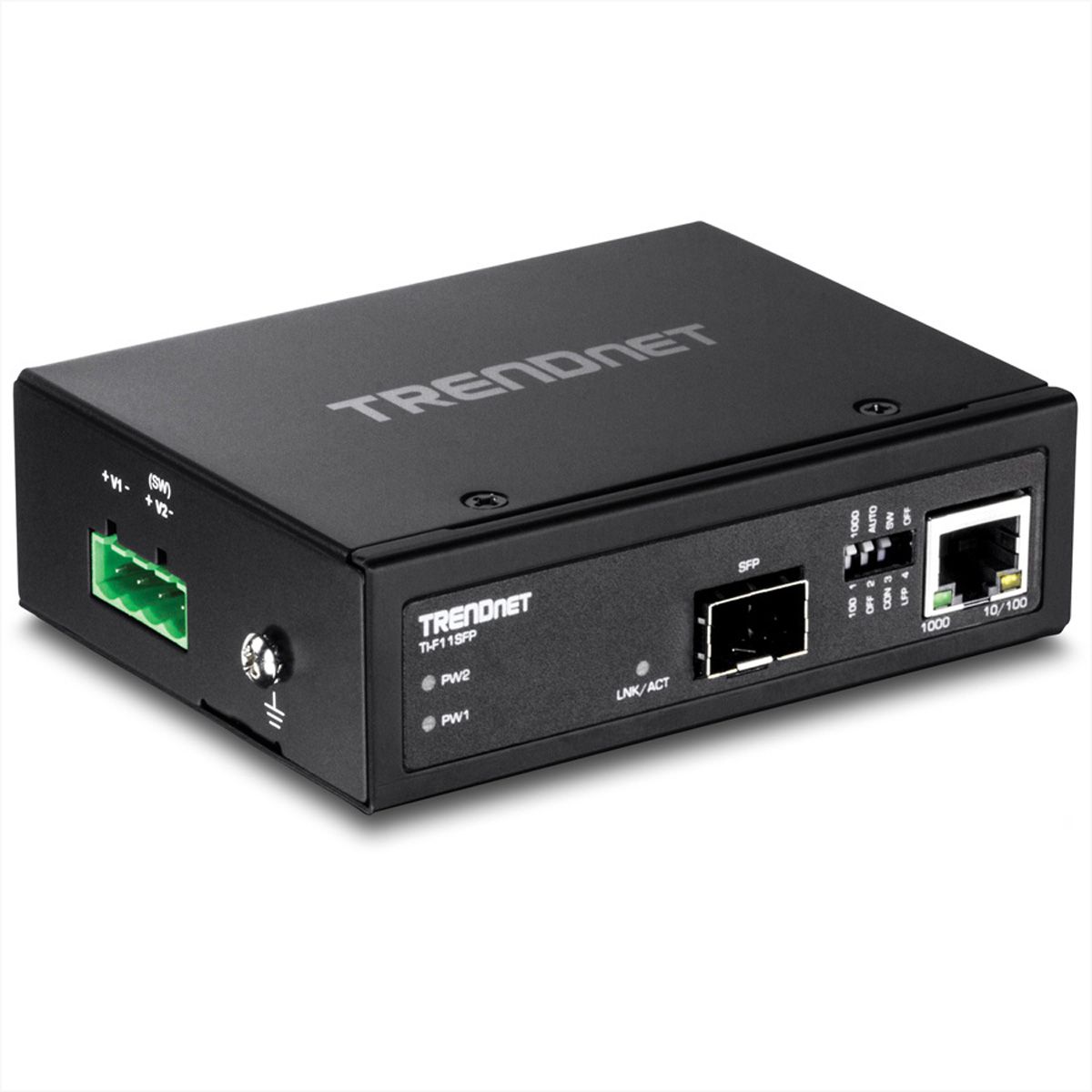 TRENDnet TI-F11SFP Convertisseur média industriel 100/1000 Base-T vers SFP