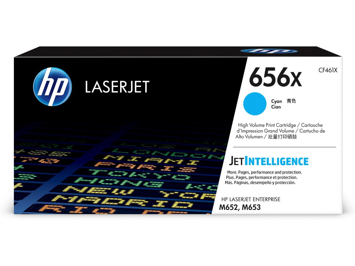 HP 656X Toner cyan LaserJet authentique grande capacité