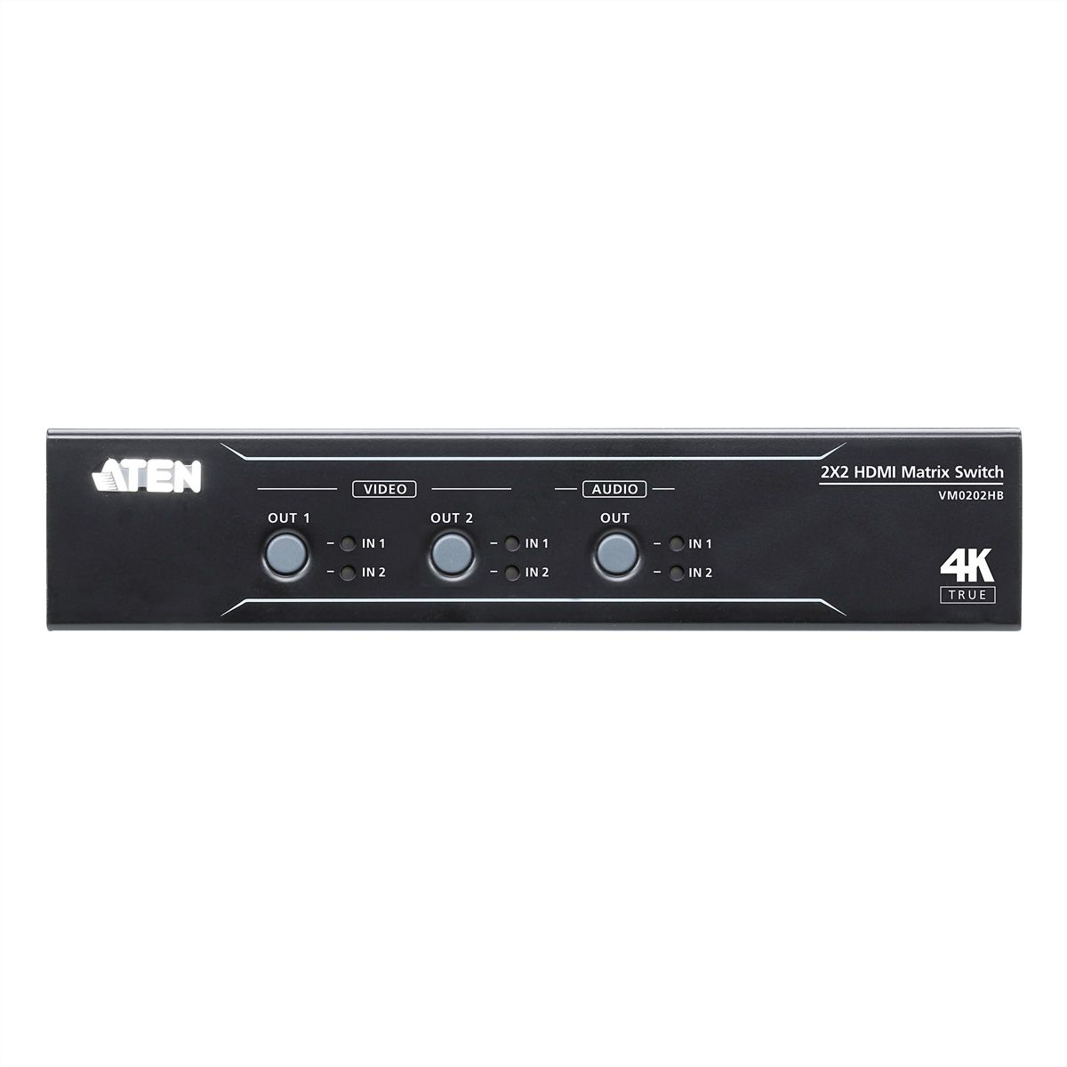 ATEN VM0202HB Commutateur matriciel HDMI True 4K 2 x 2 avec Désembeddeur audio