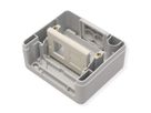 TELEGÄRTNER Boîtier IP44, 75x86x58, gris, avec insert de montage pour module 2xAMJ