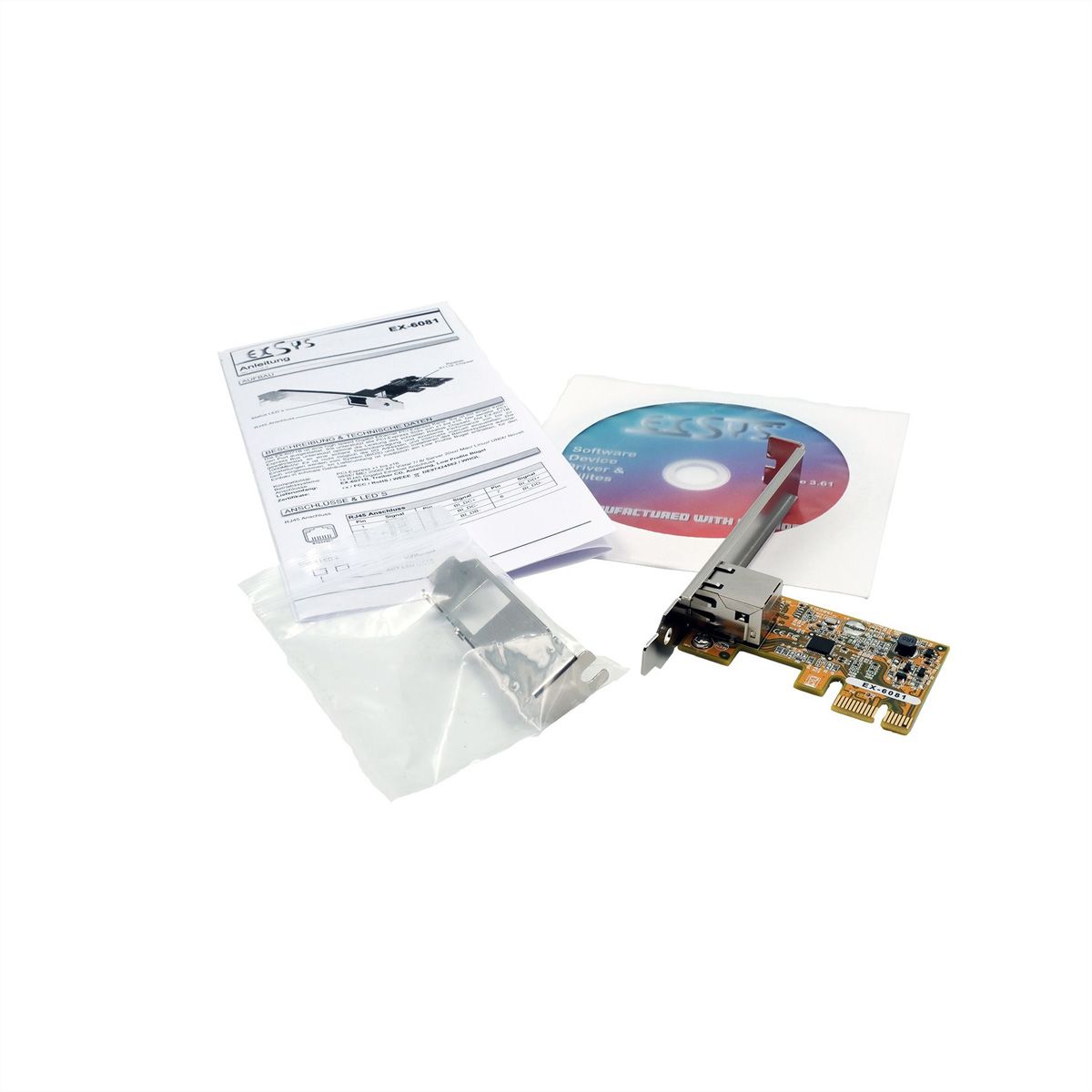 EXYSY EX-6081 Carte réseau PCIe 2.5 Gigabit (Realtek)