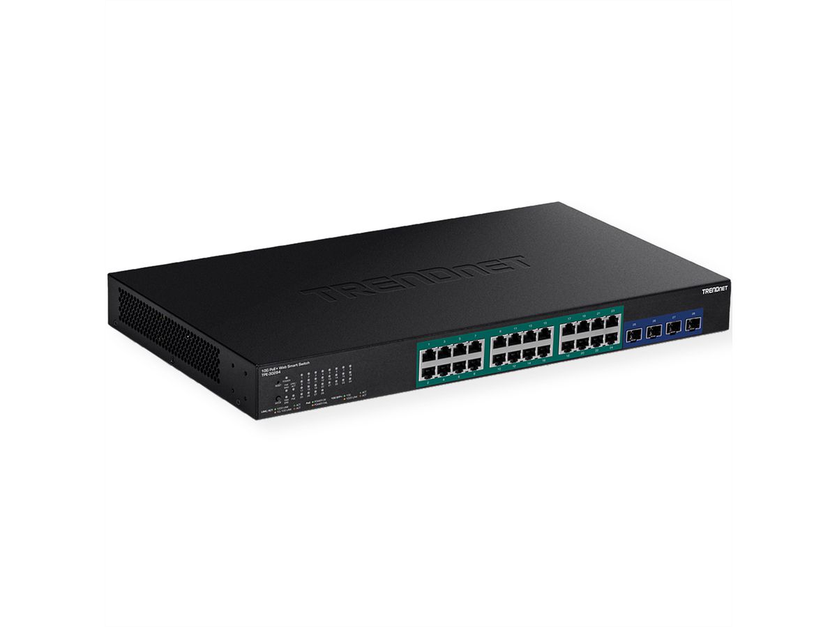 TRENDnet TPE-30284 Switch PoE+ web smart Gigabit à 28 ports avec logements SFP+ 10G