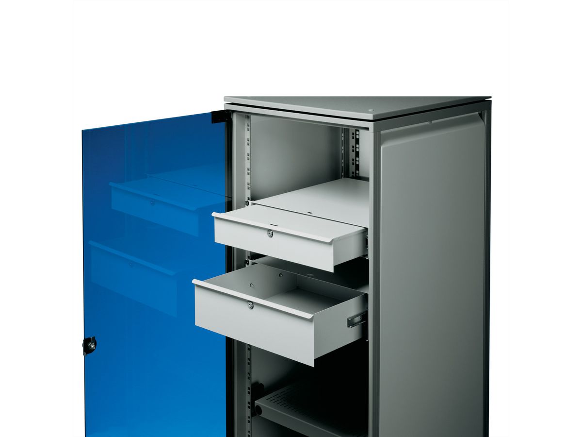 SCHROFF Tiroir 19", 2 U, RAL 7021