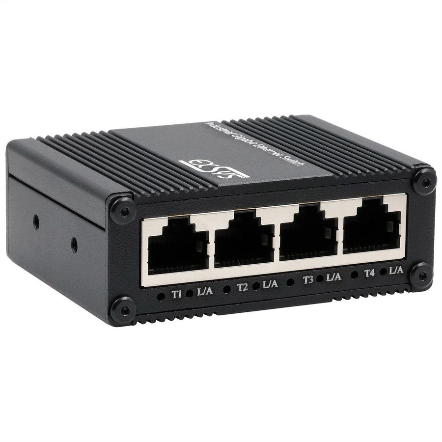 EXSYS EX-62021 Micro-switch Gigabit industriel à 5 ports, non géré, alimentation USB-C