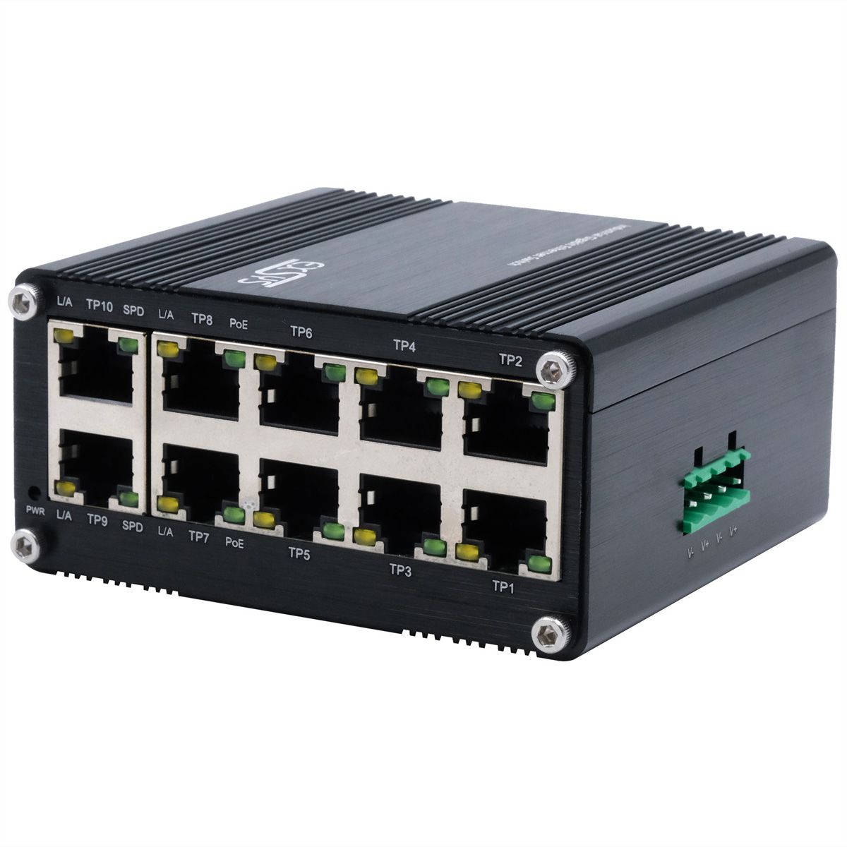 EXSYS EX-62025PoE Switch Ethernet industriel 10 ports PoE, non géré