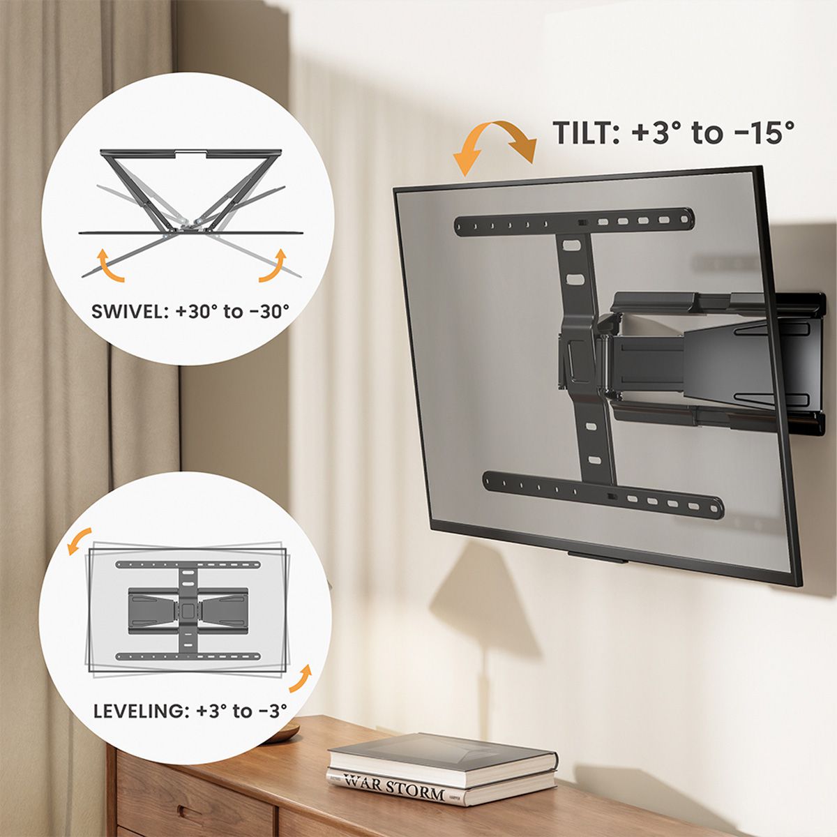 VALUE Support mural pour écrans LCD, ultra-slim, 43-90 pouces, jusqu'à 50 kg
