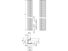 SCHROFF Eurorack 19", panneau/support coulissant, 25 U, AlZn