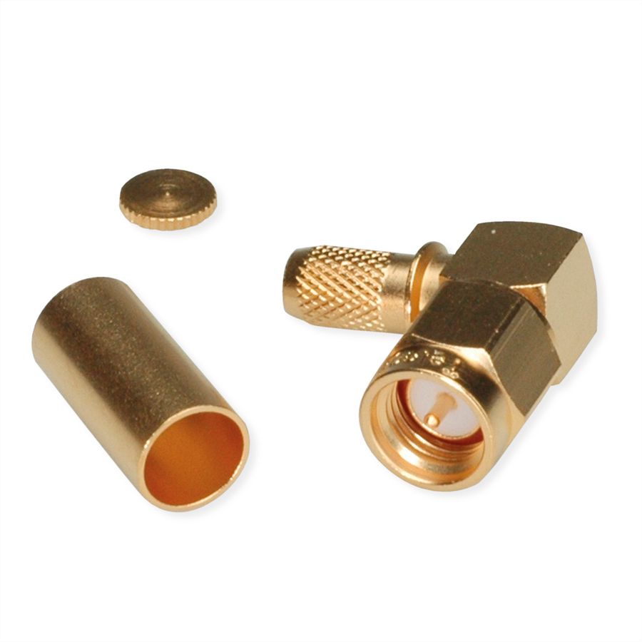 TELEGÄRTNER Connecteur SMA coudé pour RG-223/U, RG-142B/U