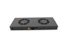 ROLINE 19" Unité de ventilation, 2 ventilateurs, ON/OFF, noir