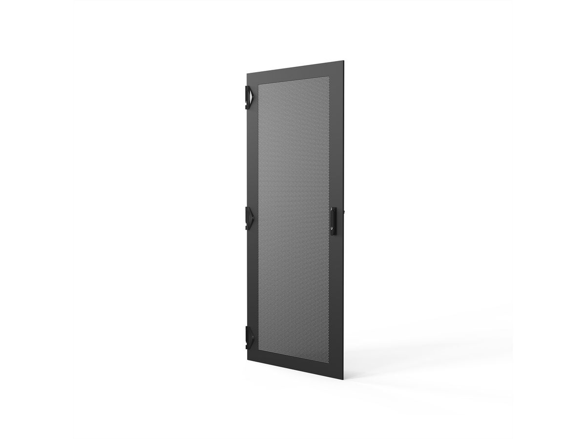 SCHROFF Porte 1800H 800L perforée IP20 fermeture 1 point RAL7021