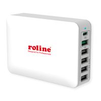 ROLINE Chargeur USB 6 ports USB (4x USB A, 1x USB C, 1x USB A QC3.0), max. 60W