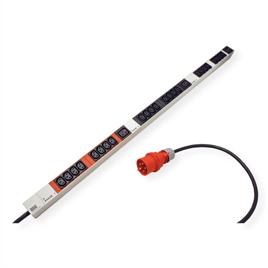 BACHMANN IT PDU ALU 1U 24x C13 3x C19 CEE 3x16A rouge