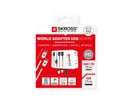 SKROSS Adaptateur de voyage MUV USB A/C 65PD avec câble USB-C, monde
