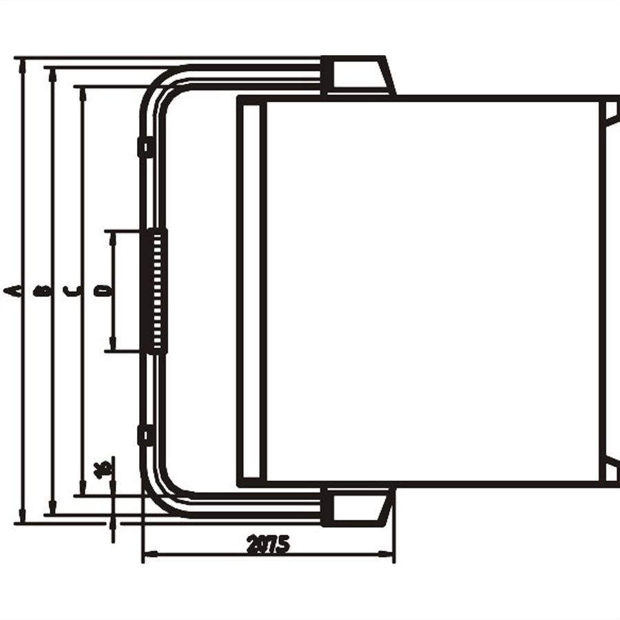 SCHROFF RatiopacPRO/-AIR Poignée à bascule, 42 HP