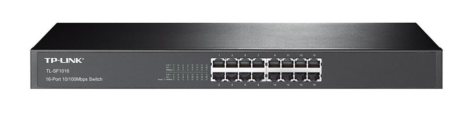 TP-LINK 16-Port 10/100Mbps Fast Ethernet Switch Non-géré Noir