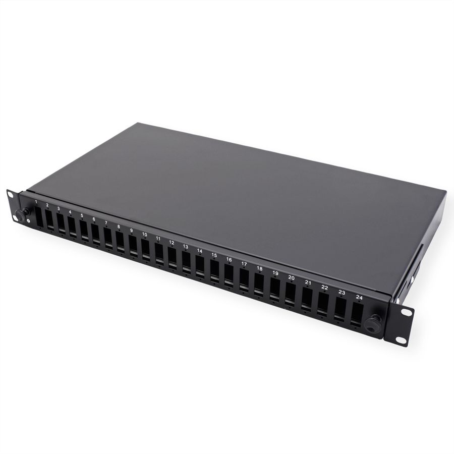 VALUE Panneau de brassage vide 1 UH, amovible, 24x SC-DX/LC quadruple