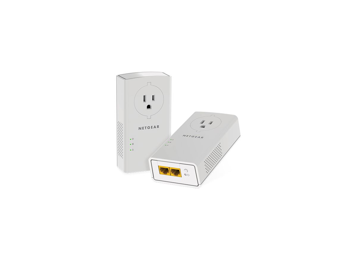NETGEAR PLP2000-100FRS Adaptateur réseau CPL 2000 Mbit/s Ethernet/LAN Blanc 2 pièce(s)