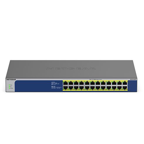 Netgear GS524PP Non-géré Gigabit Ethernet (10/100/1000) Connexion Ethernet, supportant l'alimentation via ce port (PoE) Gris