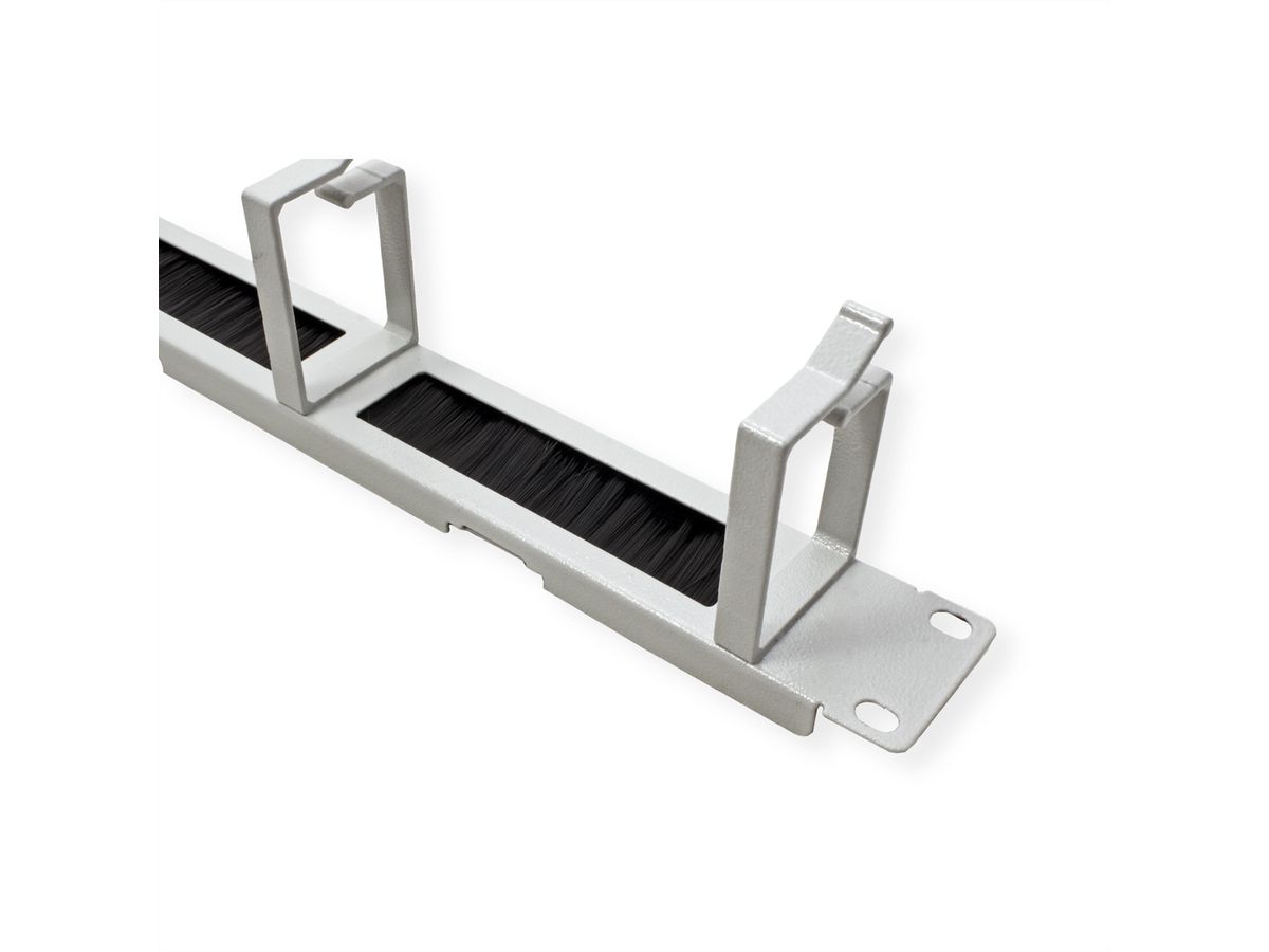 ROLINE 19" Passe-câbles  1U, Avec brosse 44x60mm gris